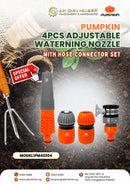 Pumpkin 4pcs Adjustable Waterning Nozzle with Hose Connector Set | Model: PM42304 Nozzle Pumpkin 