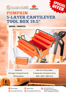 Pumpkin 5-layer Cantilever Tool Box 19.5" | Model: PM20733 Tool Box Pumpkin 