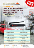 Pumpkin 500cc Blackburn Heavy Duty Lever Grease Gun | Model: PM35427 Lever Grease Gun Pumpkin 