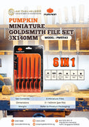 Pumpkin 6pcs Needle File Set 3x140mm | Model: PM51143 File Set Pumpkin 