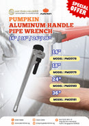 Pumpkin Aluminum Handle Pipe Wrench 14" / 18" / 24"/ 36" Aluminum pipe wrench Pumpkin 