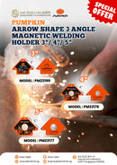 Pumpkin Arrow Shape 3 Angle Magnetic Welding Holder 3"/ 4"/ 5" 3 Angle Holder Pumpkin 