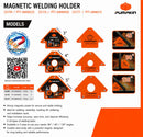 Pumpkin Arrow Shape 3 Angle Magnetic Welding Holder 3"/ 4"/ 5" 3 Angle Holder Pumpkin 