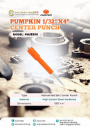 Pumpkin Center Punch 1/32"x4" | Model: PM28308 Center Punch Pumpkin 