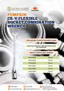 Pumpkin CR-V Flexible Socket Combination Wrench | Model: PM44900-PM44906 Combination Wrench Pumpkin 
