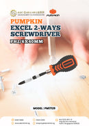Pumpkin Excel 2-ways Screwdriver Ph2/6x40mm | Model: PM17129 Screwdriver Pumpkin 