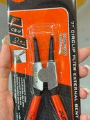 Pumpkin External Bent Snap Ring Pliers with Spring 7" | Model: PM33570 Pliers Pumpkin 