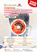 Pumpkin General Use Segment Diamond Cutting Disc 105x20(16)mm | Model: PM22305 Cutting Disc Pumpkin 