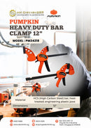 Pumpkin Heavy Duty Bar Clamp 12" | Model: PM34218 Clamp Pumpkin 
