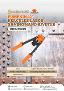 Pumpkin Hercules Labor Saving Hand Riveter 13" | Model: PM31210 Hand Riveter Pumpkin 