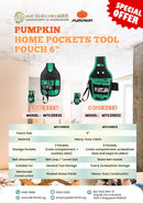 Pumpkin Home 3 Pockets Tool Pouch 6" | Model: MTC20832 TOOL POUCH Pumpkin 
