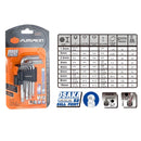 Pumpkin Osaka 9pcs Short Allen Hex w/Ball Key Set 1.5-10mm (6pc/box) | Model: PM28533 Socket Pumpkin 