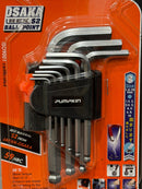 Pumpkin Osaka 9pcs Short Allen Hex w/Ball Key Set 1.5-10mm (6pc/box) | Model: PM28533 Socket Pumpkin 