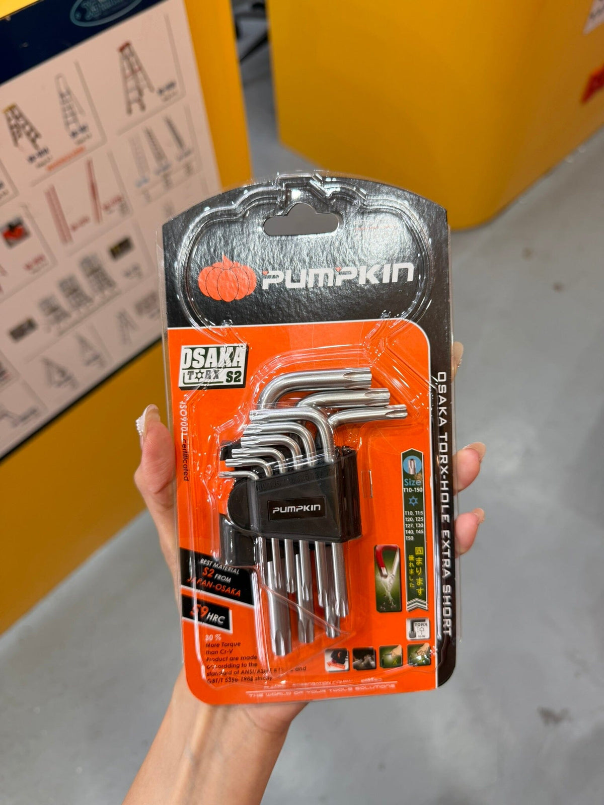 Pumpkin Osaka 9pcs Short Torx Key Set T10-T50 | Model: PM28534