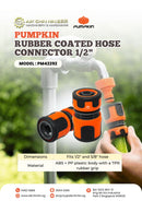Pumpkin Rubber Coated Hose Connector 1/2" | Model: PM42292 Hose Connector Pumpkin 