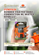Pumpkin Rubber Coated Hose Connector w/ Water Stop 1/2" | Model: PM42293 Hose Connector Pumpkin 