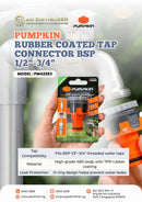 Pumpkin Rubber Coated Tap Connector BSP 1/2"-3/4" | Model: PM42283 Tap Connector Pumpkin 