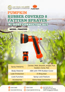 Pumpkin Rubber Covered 8 Pattern Sprayer w/Hose Connector Set | Model: PM42300 Sprayer Pumpkin 
