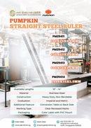 Pumpkin Straight Steel Ruler | Model: PM29411-PM29414 Steel Ruler Pumpkin 