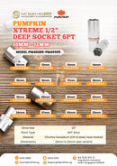 Pumpkin Xtreme 1/2" Deep Socket 6PT | Model: PM40289-PM40305 Socket Pumpkin 