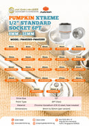 Pumpkin Xtreme 1/2" Standard Socket 6PT | Model: PM40265-PM40288 Socket Pumpkin 