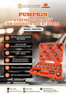 Pumpkin Xtreme 25pcs 1/2" DR Sockets Set 8-32mm | Model: PM40264 Sockets Set Pumpkin 