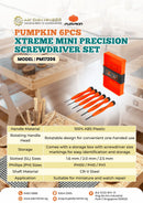 Pumpkin Xtreme 6pcs Mini Precision Screwdriver Set | Model: PM17206 Screwdriver Pumpkin 