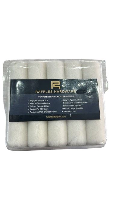Raffles 4" Roller Refill (Mohair)(1box=10pc)| Model: PRR-R04-M Paint Roller Refill Raffles Hardware 