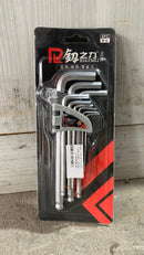 Renzhili Medium Ball Point Allen Key 7" (9pcs) 1.5-10mm | Model: HK-RENZHILI-7" Ball Point Allen Key Renzhili 