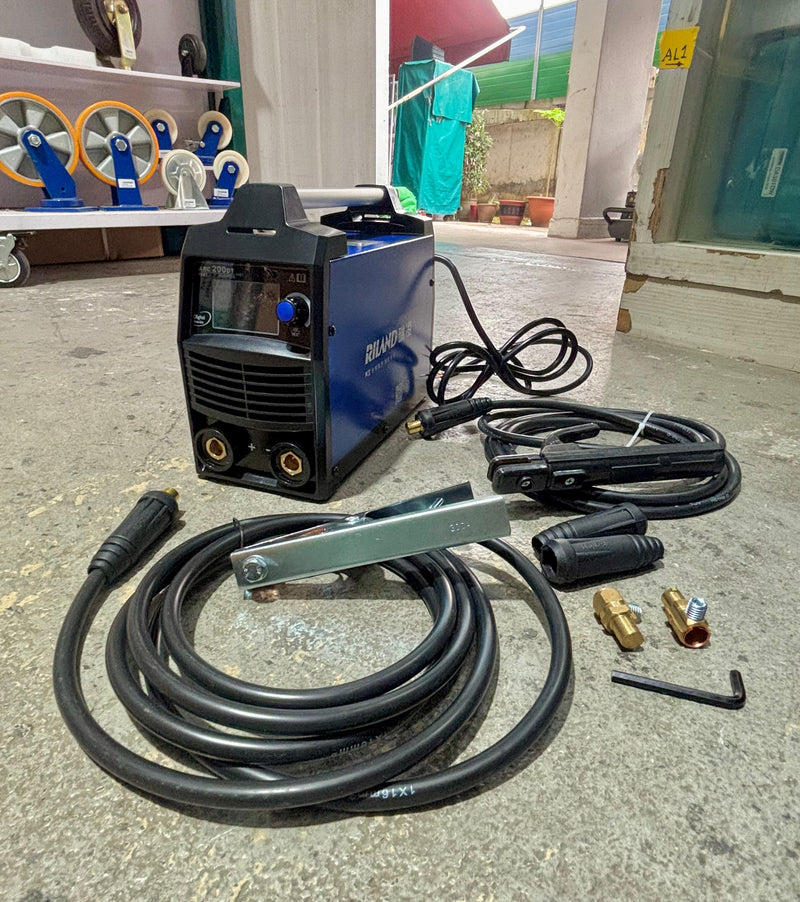 Riland ARC200DT 220V Welding Set c/w 3m Ground and Welding Cable | Model : W-ARC200DT-R ARC Welding Machine Riland 