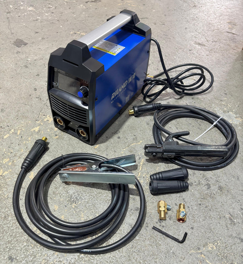 Riland ARC200DT 220V Welding Set c/w 3m Ground and Welding Cable | Model : W-ARC200DT-R ARC Welding Machine Riland 