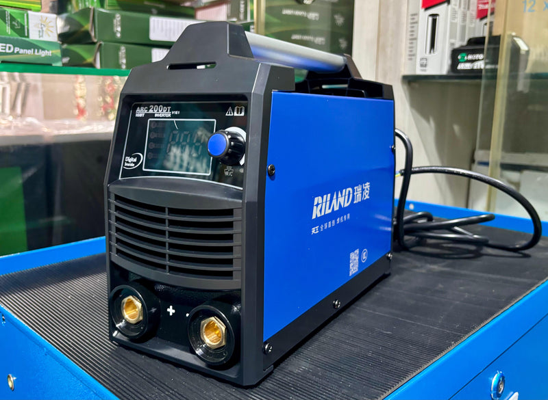 Riland ARC200DT 220V Welding Set c/w 3m Ground and Welding Cable | Model : W-ARC200DT-R ARC Welding Machine Riland 