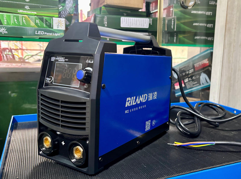 Riland ARC200DT 220V Welding Set c/w 3m Ground and Welding Cable | Model : W-ARC200DT-R ARC Welding Machine Riland 