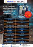 RILAND Gasless MIG Welding Machine come with MIG Torch & Welding Cable (Blue) (1kg/5kg Wire) | Model: W-MIG251GE-R MIG Welding Machine RILAND 