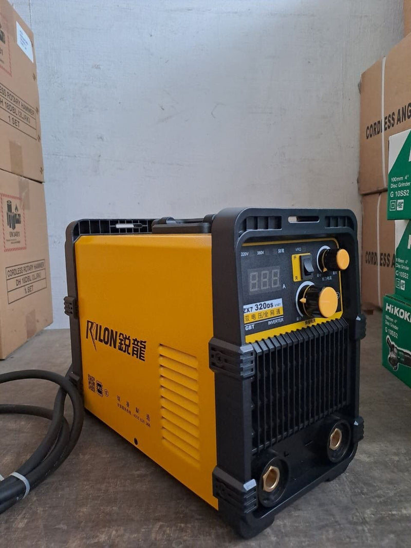 RILON WELDING MACHINE (DUAL VOLTAGE) ZXY 320DS COME WITH 3M GROUND AND WELDING CABLE Welding Machine RILON 