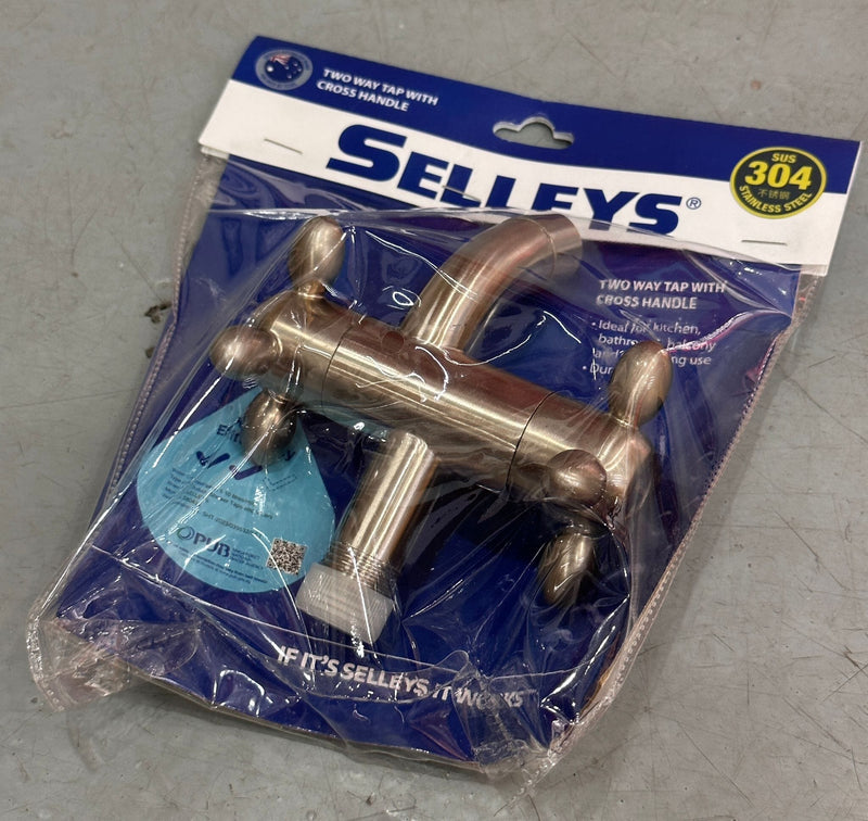 Selleys SS304 Basin 2Way Tap - Cross Handle (Left/Right) | Model : SEY-S60432 Water Tap SELLEYS 