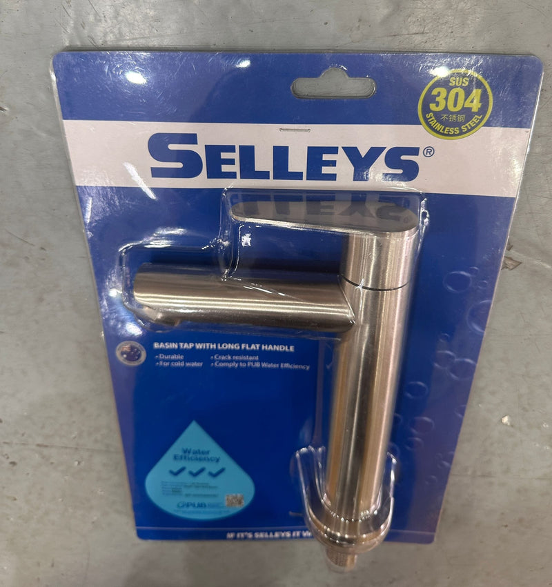 Selleys SS304 Basin Tap (Long) - Flat Handle | Model : SEY-S60501 Aikchinhin 