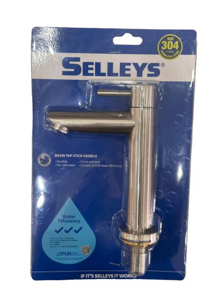 Selleys SS304 Basin Tap (Long) - Stick Handle | Model : SEY-S6050 Water Tap SELLEYS 