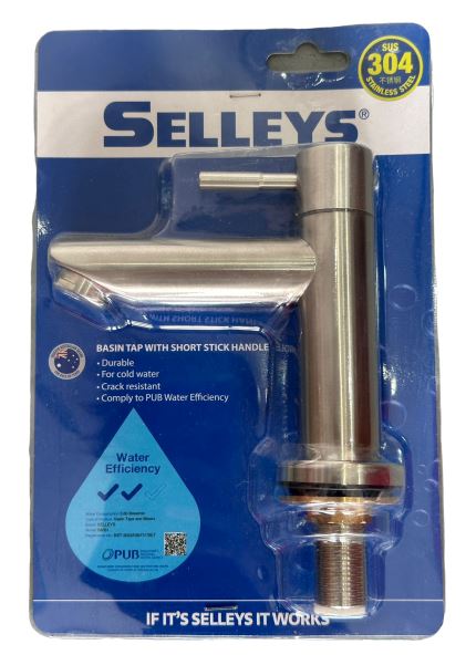 Selleys SUS304 Basin Tap (Cold) - Stick Handle | Model : SEY-S6051 SELLEYS 