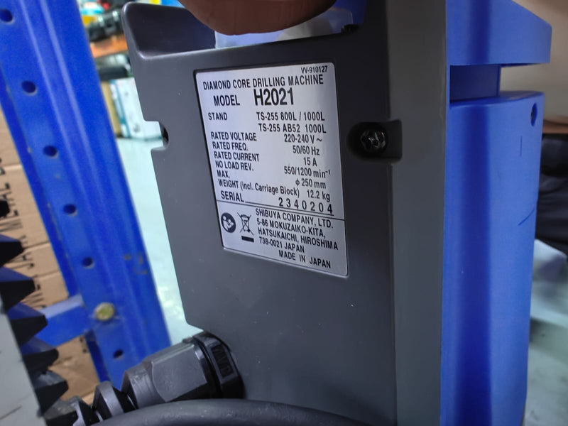 SHIBUYA Coring Machine 10" 3450W 240V (Made in Japan) C/W Drill Stand | Model : CM1-TS-255 Coring Machine Shibuya 