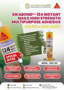 SikaBond®-124 Instant Nails High Strength Multipurpose Adhesive (Wood Brown) | Model : SIKA-124 Multipurpose Adhesive Sika 