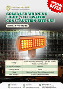 Solar Led Warning Light (Yellow) For Construction Site Use | Model : RL-YM-WL-SQ Safety Light Aiko 