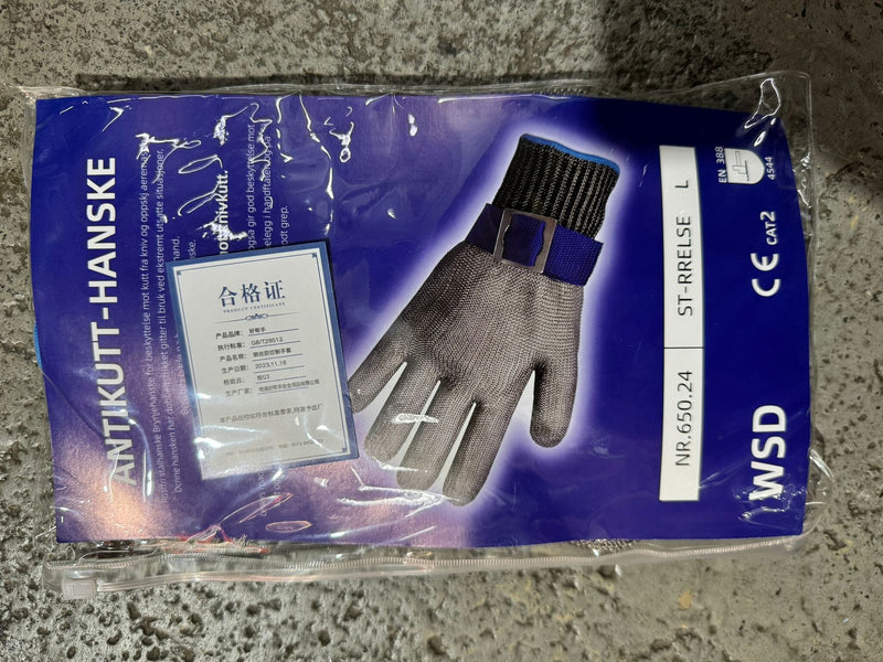 Stainless Steel Wire Mesh Anti Cut Resistant Glove | Model : GLOVE-SS-OTS Safety Gloves Aiko 