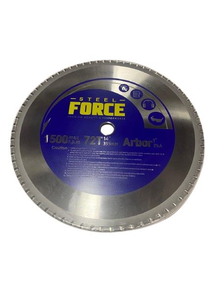 Steel Force 14" Metal Cutting Saw Blade 355*25.4*72T To Cut Steel | Model : SBA-MS35572 Saw Blade STEEL FORCE 