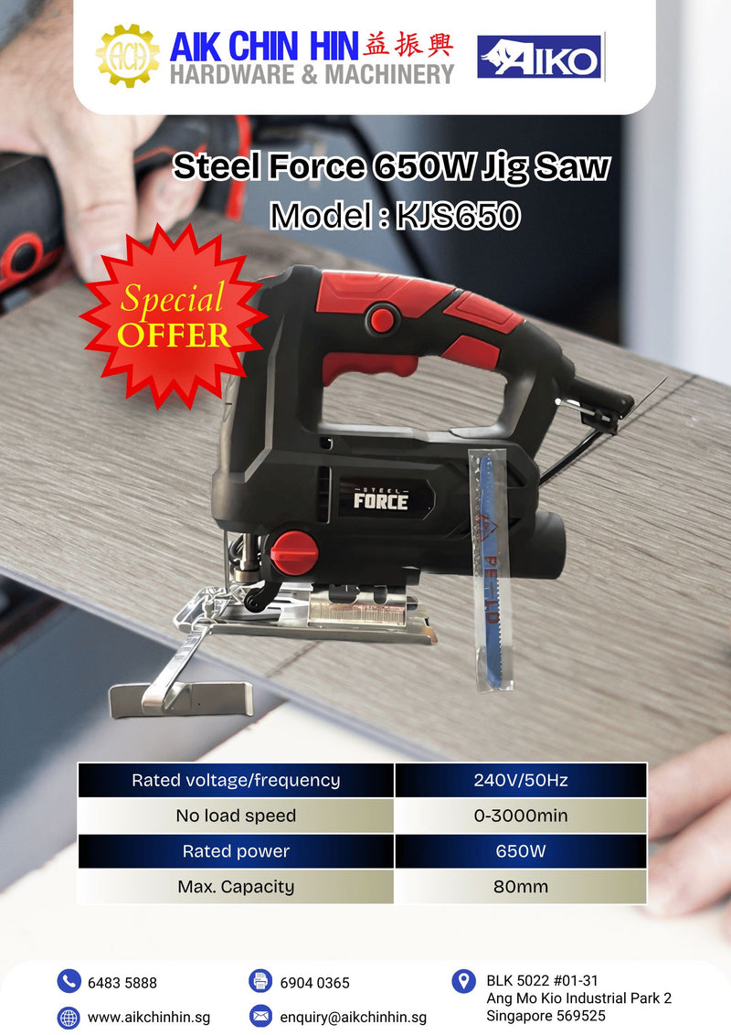 Steel Force 650W Jig Saw | Model : KJS650 Jig Saw Steel Force 
