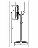 Super Industrial Stand Fan 20''/26'' (closed guard) with PSB certification | Model: FAN-SP Stand Fan Aik Chin Hin 