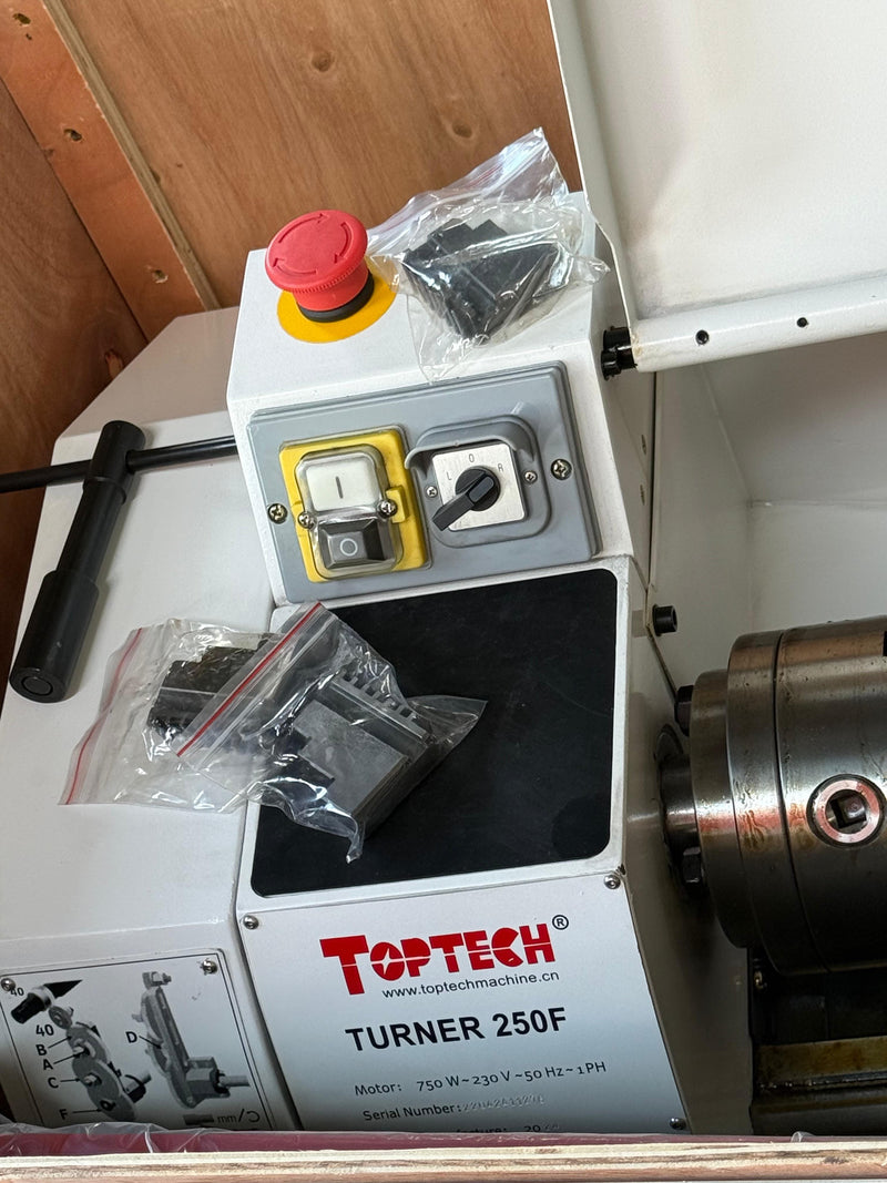 Toptech 230V Mini Lathe 50HZ 1PH | Model : TURNER-250F Lathe Machine Optimum 