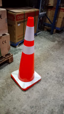 Traffic Cone 90 cm Orange With Double Reflective Sleeve | Model : CONE-7094 Safety Cone Aiko 