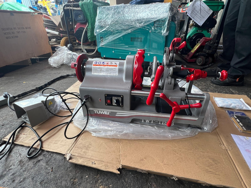 Tuwei Threading Machine 1/2"-2" 1800W 240V 50HZ C/W BSPT Dies | Model: TM-TWT-1T50B Threading Machine Tuwei 