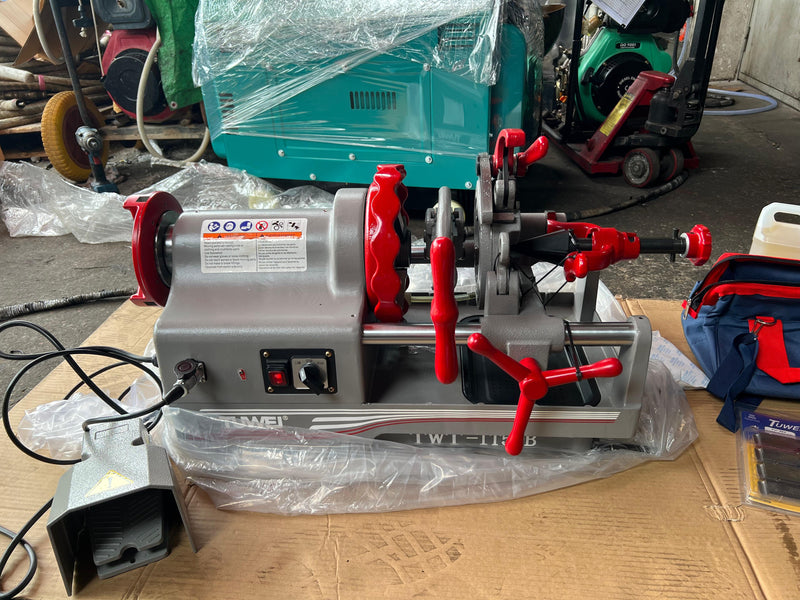 Tuwei Threading Machine 1/2"-2" 1800W 240V 50HZ C/W BSPT Dies | Model: TM-TWT-1T50B Threading Machine Tuwei 